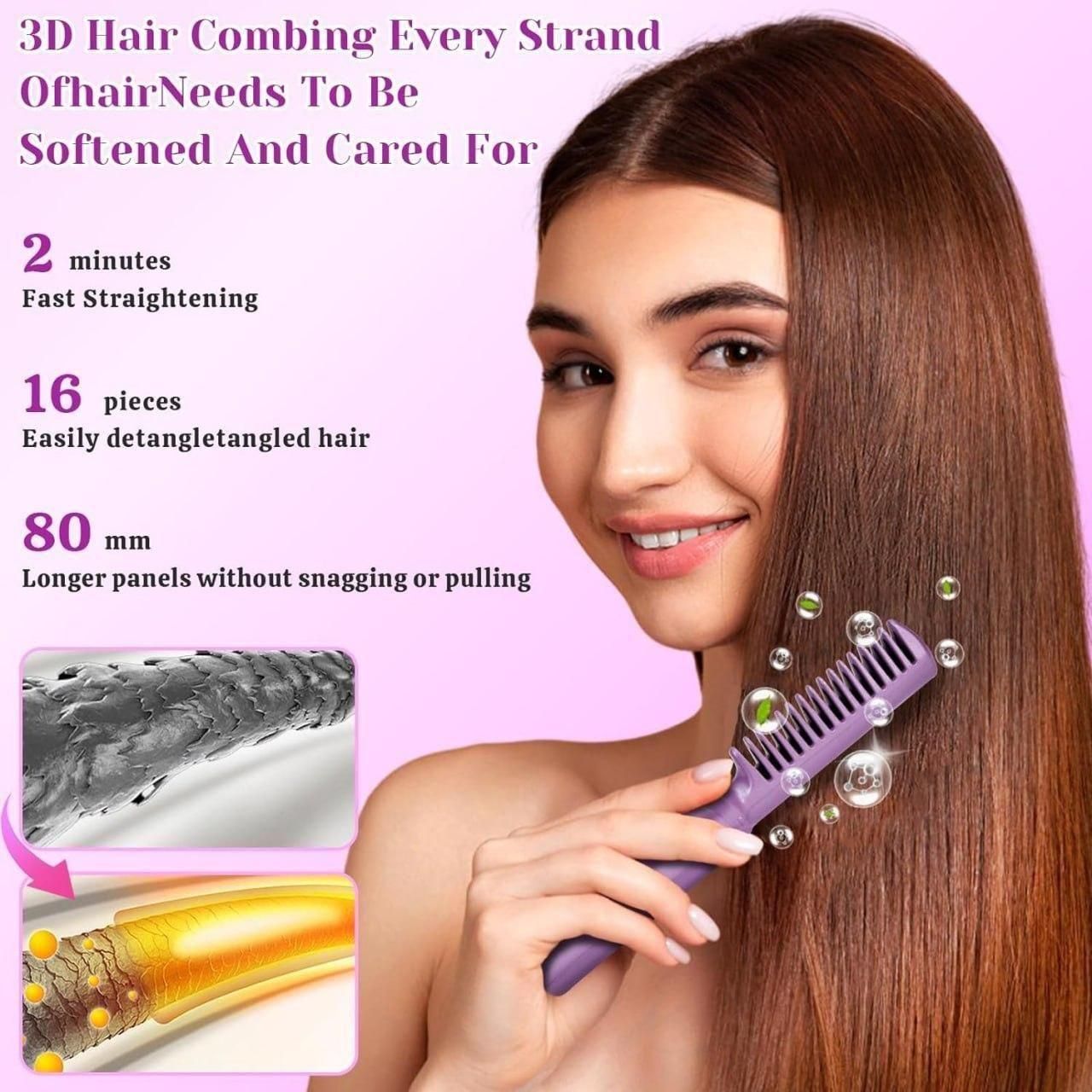 MeneStyles Premium Cordless Mini Hair Straightener (Rechargeable Hot Comb)