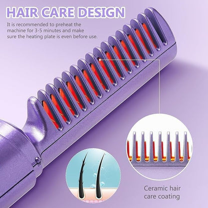 MeneStyles Premium Cordless Mini Hair Straightener (Rechargeable Hot Comb)